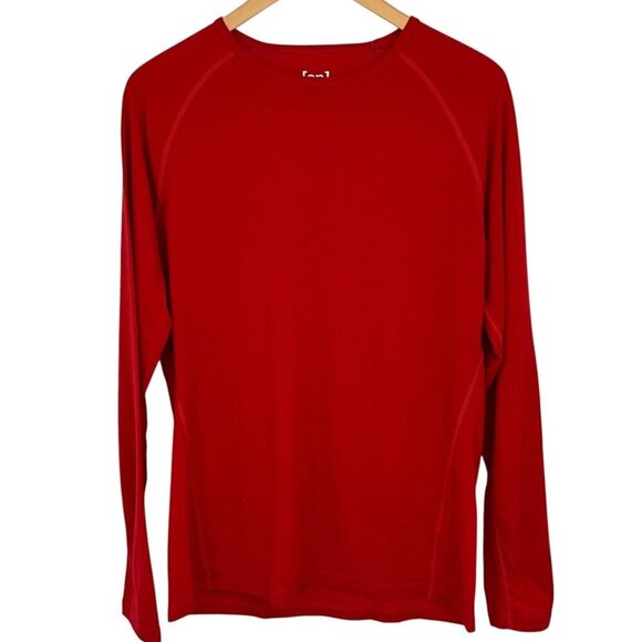 SN Super.Natural Base Layer Top Red Size S Long Sleeve Pullover Wool Blend - Picture 1 of 7